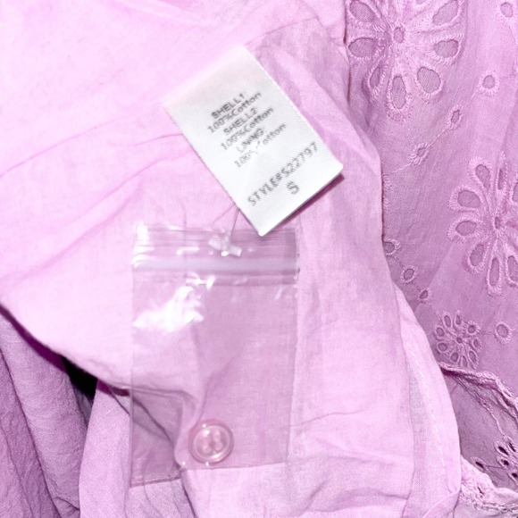 MUSTARD SEED NWT Eyelet Cotton Halter Neck Tiered Mini Dress Lavender S - Picture 4 of 12